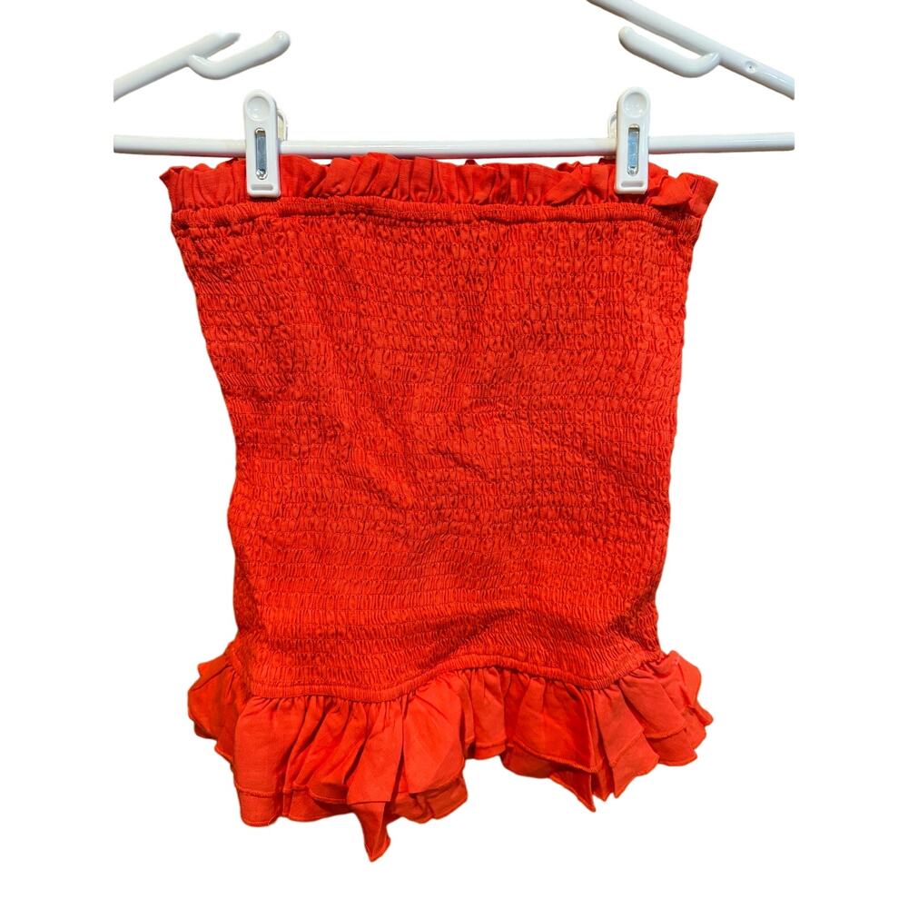 NWT Olivaceous Strapless Ruffle Tube Top Size Large